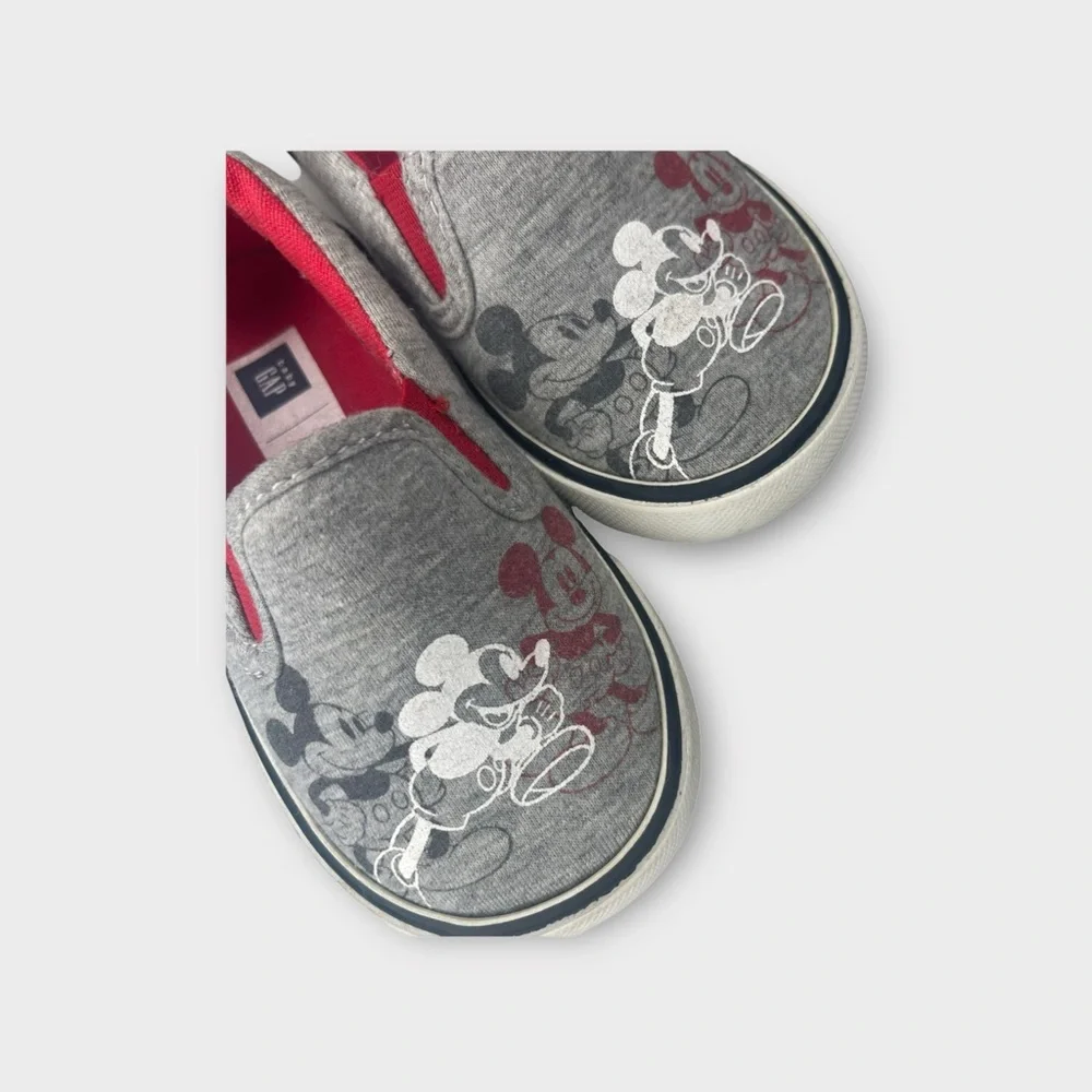 Gap x Disney Mickey Mouse Gray Slip On Shoes